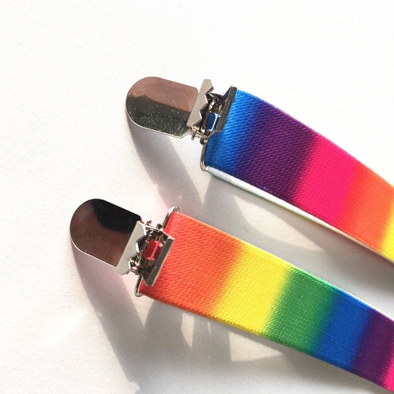 Dây Nịt Họa Tiết Cầu Vồng Có Thể Điều Chỉnh Kích Cỡ Thời Trang Unisex