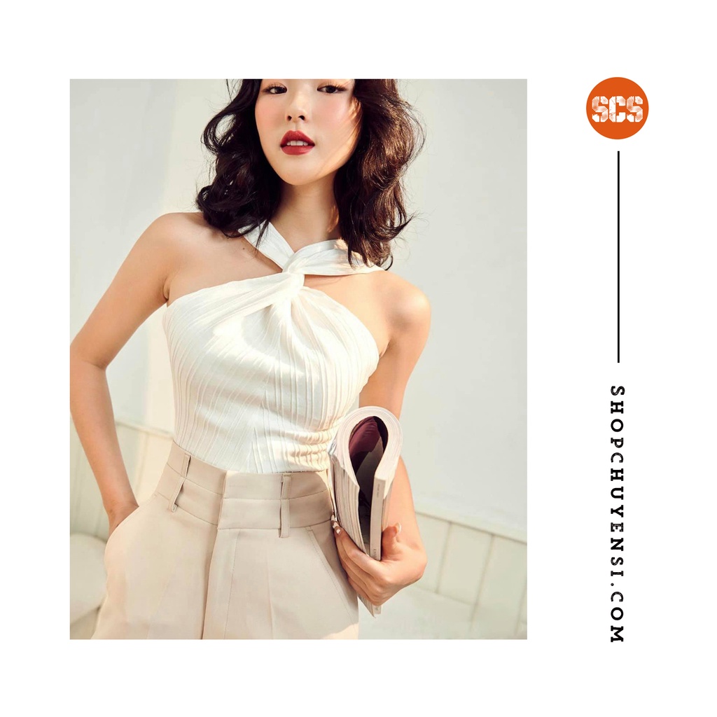 Siêu phẩm Áo cổ yếm dây xoắn 3 màu siêu bắt Trend 2022 | BigBuy360 - bigbuy360.vn