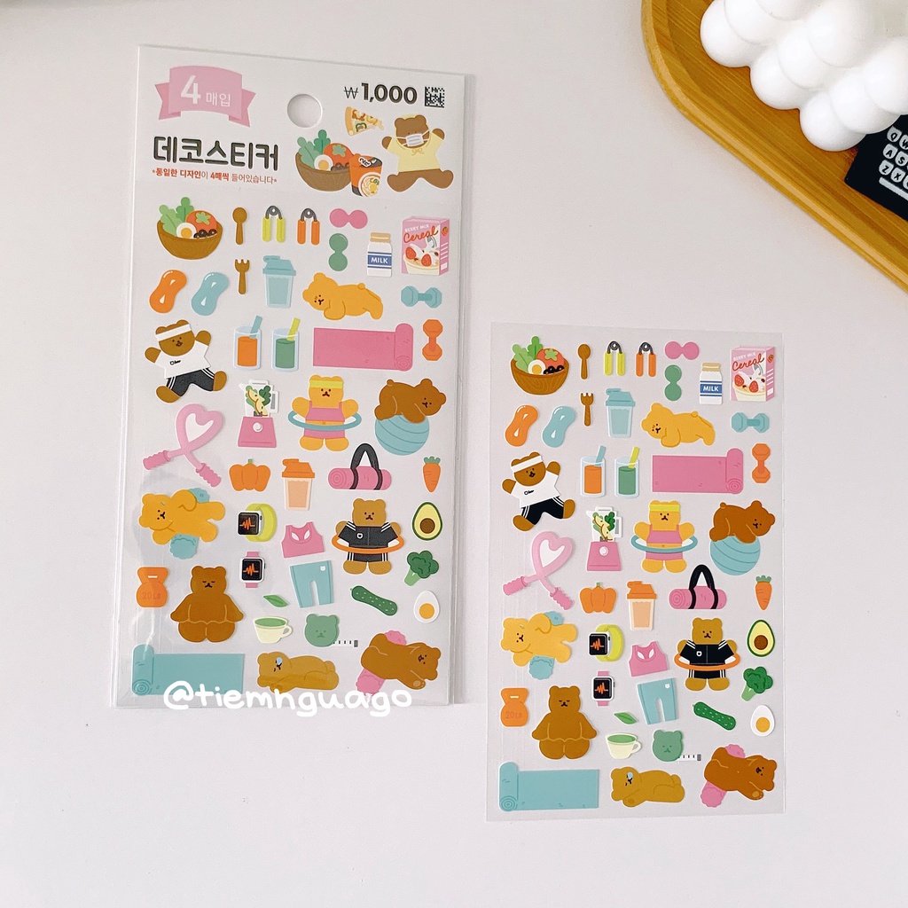 Sticker Daiso Hàn theo chủ đề - Tiệm Ngựa Gỗ