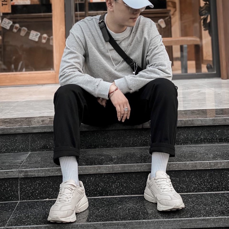 Quần jean nam baggy đen cạp cao BIGSIZE chất bò cao cấp có size lớn cho người béo đến 110kg