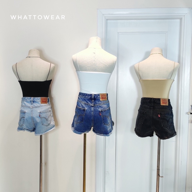 Quần short jean vintage Levis lưng cao line tua năng động mùa hè | BigBuy360 - bigbuy360.vn