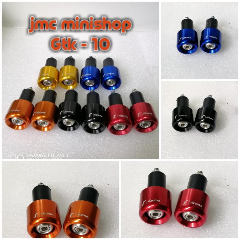 Gù tay lái nhôm KAWA cnc màu ĐỎ (Gía 1 cặp kèm phụ kiện ốc inox giữ gù)