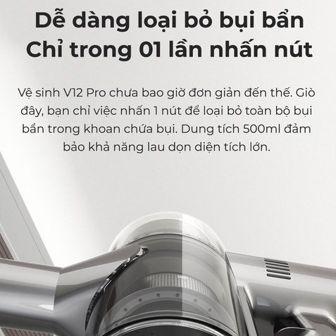 Máy hút bụi cầm tay không dây thông minh Dreame V12 Pro Lực Hút 32.000 Pa - Phiên Bản Quốc Tế - BH 12 Tháng No Ratings