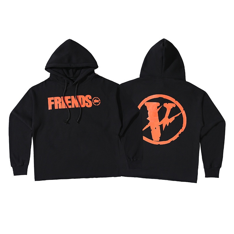 Áo Hoodie Thể Thao Tay Dài Vải Cotton Phối Nhung In Chữ Vl &amp; e Cỡ Lớn Thời Trang Đường Phố Cho Nam Và Nữ