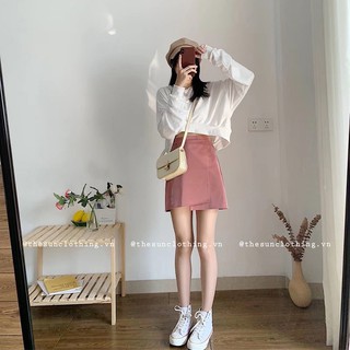 Set áo tay dài & chân váy hồng (ảnh thật ở cuối)