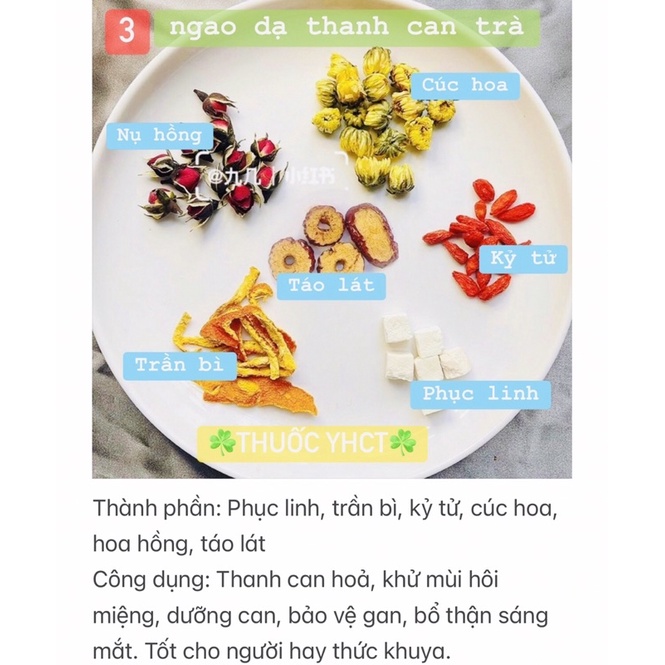 Trà sáng da, giảm mụn, thanh nhiệt thơm miệng Việt Nguyên