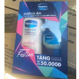 Sữa dưỡng thể vaseline 200ml tặng sáp dưỡng vaseline