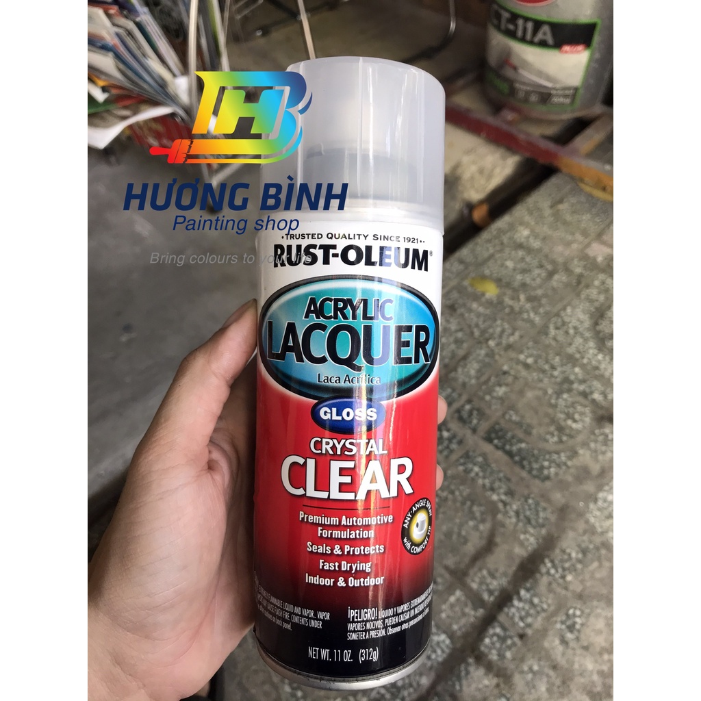 RUST-OLEUM Acrylic Lacquer - Sơn bảo vệ tạo bóng (340g)