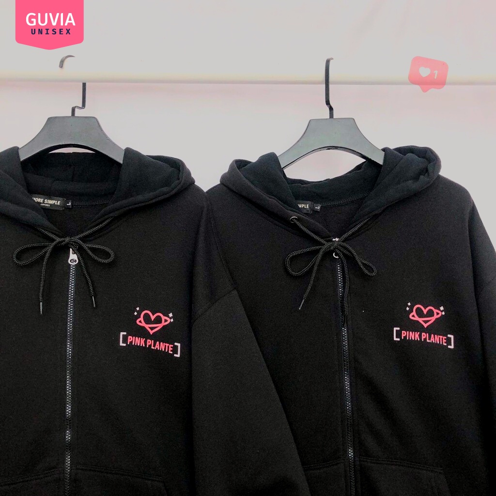 Áo khoác Hoodie nỉ FE PINK PLANTE MOON Dây Kéo form rộng ulzzang Unisex áo nỉ bông nữ AKN24 Guvia | BigBuy360 - bigbuy360.vn