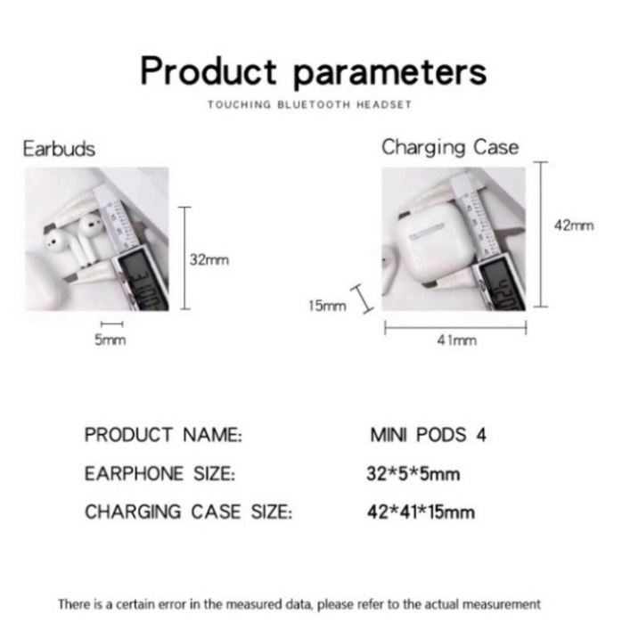 Tai nghe bluetooth tws pro4 nhỏ không dây hifi phong cách thể thao cho android Cherrystore999