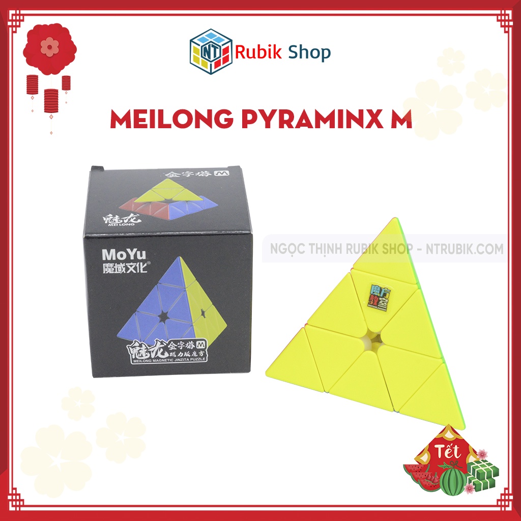 Rubik Pyraminx MoYu MeiLong M Pyraminx Magnetic Series Rubic Tam Giác Stickerless Pyramid Có Nam Châm