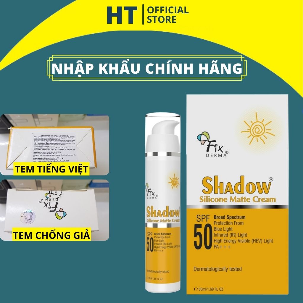 (Chính Hãng) Kem Chống Nắng Fixderma Shadow Silicone Matte Gel/Cream SPF 30/50