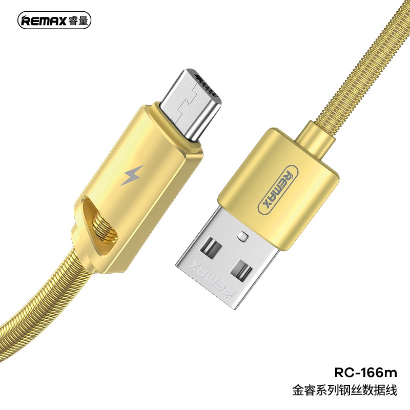 Cáp Sạc Nhanh Micro USB 12W Bọc Thép Remax Việt Nam RC-166m - Bảo Hành Chính Hãng Remax 1 Năm 1 Đổi 1 Trong 12 Tháng