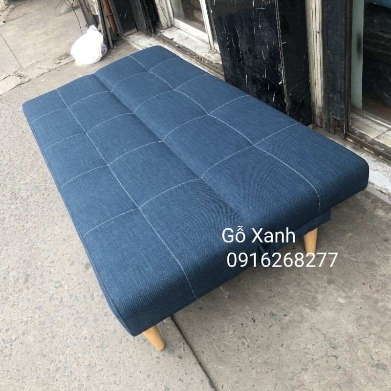 Thanh lý xả kho lô ghế sofa giường giá rẻ vải bố màu xanh