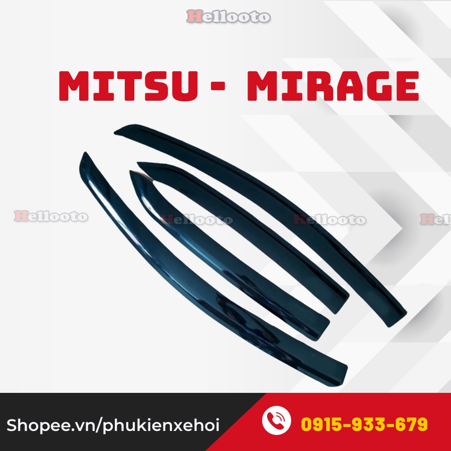 Vè Che Mưa Đen Mitsu Mirage 2016 đến 2020 Bộ 4 vè