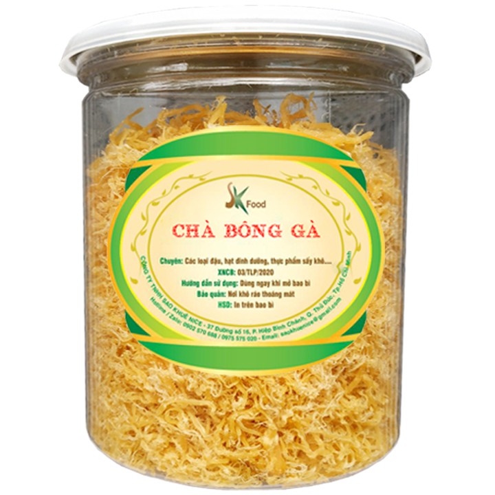 CHÀ BÔNG GÀ CHẤT LƯỢNG THƯƠNG HIỆU SK FOOD - HŨ 150G