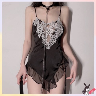Tuotu | Sexy Victoria's Secret Bộ đồ ngủ sexy Nóng bỏng Ngực nhỏ Ngực phẳng quyến rũ Giường ngủ khêu gợi Váy ngắn siêu mỏng Ngực nhỏ mỏng