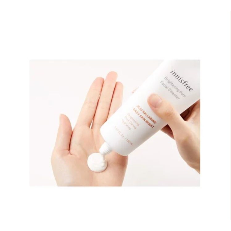 Sữa Rửa Mặt Trắng Da Se Khít Lỗ Chân Lông Innisfree Brightening Pore Facial Cleanser ( Mẫu Mới )