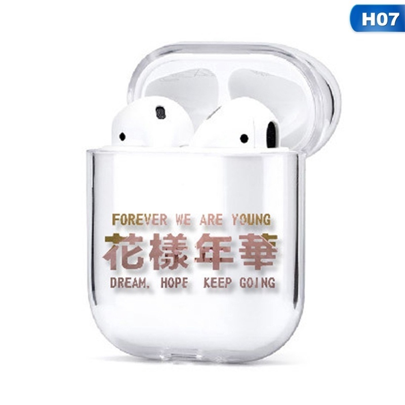 Thời Trang Vỏ Bảo Vệ Hộp Sạc Tai Nghe Airpods Hình Nhóm Nhạc Bts Dễ Thương