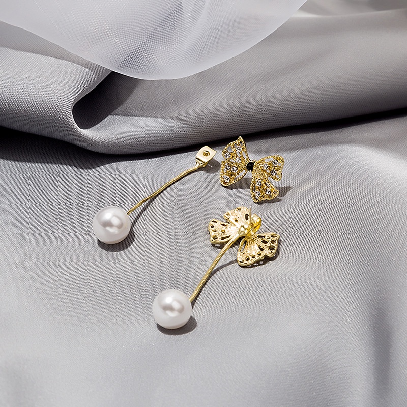 Bông Tai Mạ Bạc 925 Dáng Dài Đính Đá Phối Tua Rua Phong Cách Hàn Quốc Thời Trang