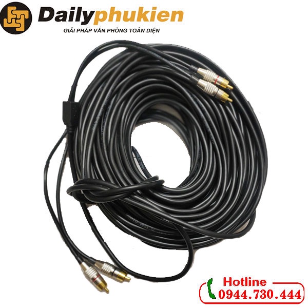 Dây AV 2 ra 2, dây 2 đầu hoa sen dài 30m 40m 50m