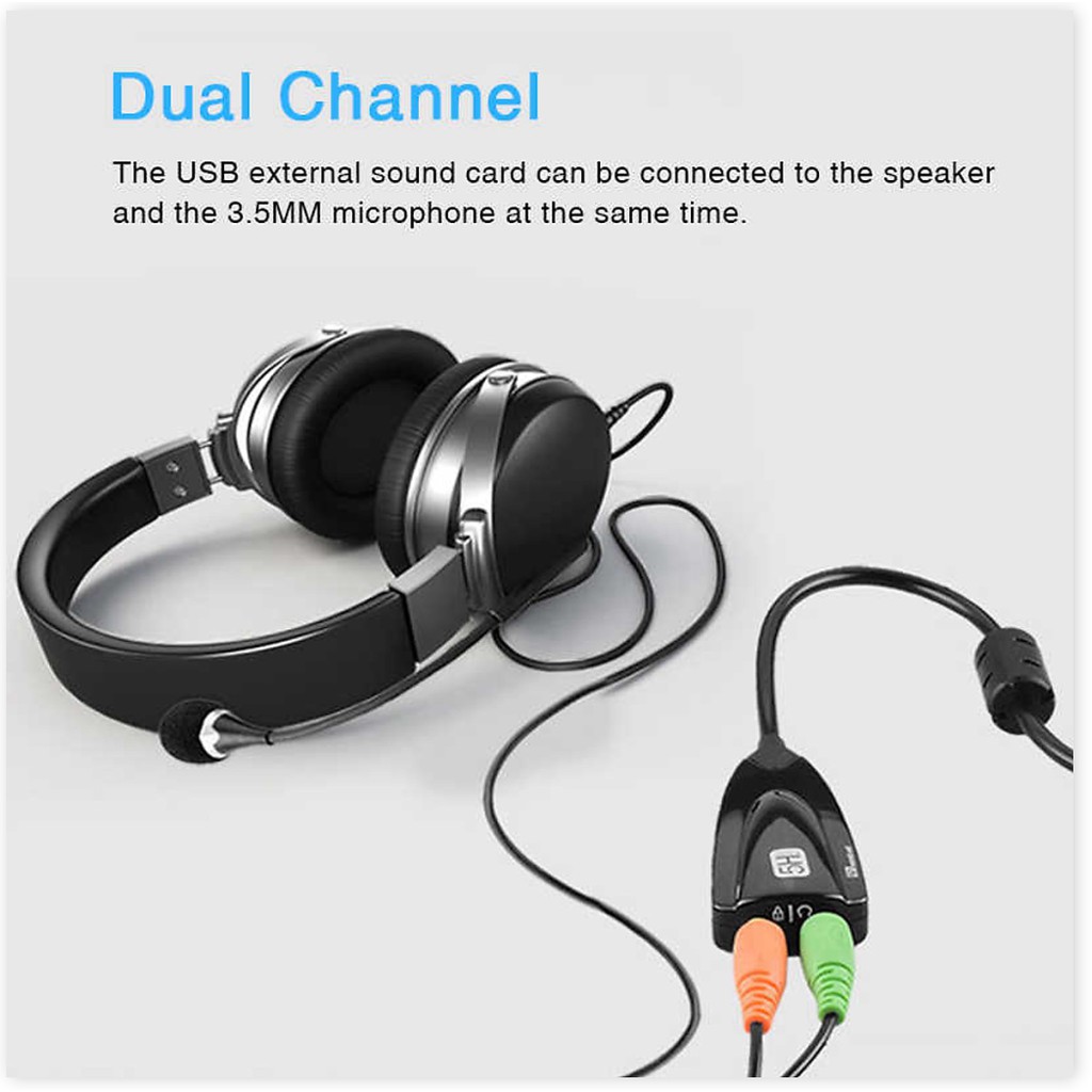 Cáp chia tín hiệu Micro và Loa âm thanh 3D cao cấp - Usb sound 7.1 AZONE