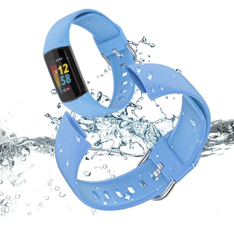 Dây đeo silicon chống mồ hôi cho đồng hồ thông minh Fitbit-Charge 5