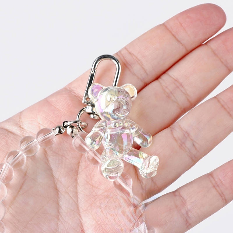 Móc Khóa Gấu Bằng Thủy Tinh Trong Suốt Dễ Thương YUE YKT