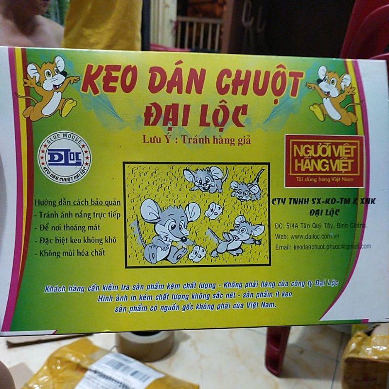 Combo 5 miếng  keo dán chuột  bình  đại Lộc