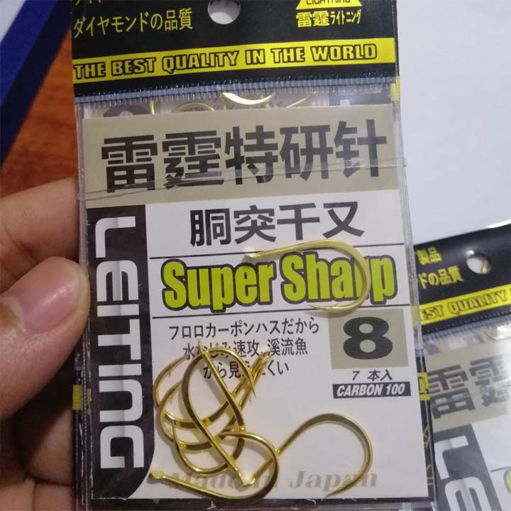 [Mã FAMAYMA giảm 10K đơn 50K] LƯỠI CÂU CÁ mạ vàng Siêu Cứng Super Sharp Nhật Bản LC-11