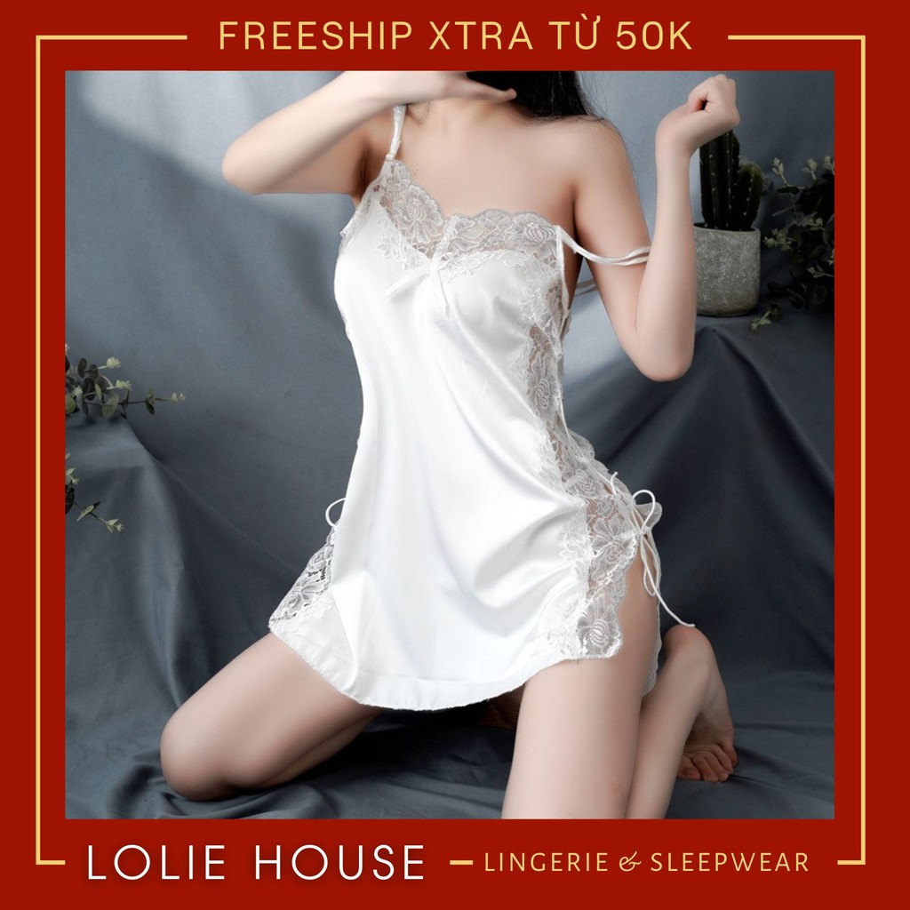 Đầm ngủ 2 dây sexy - Váy ngủ sexy đan dây hai bên hông gợi cảm LOLIE HOUSE - VN6 | BigBuy360 - bigbuy360.vn
