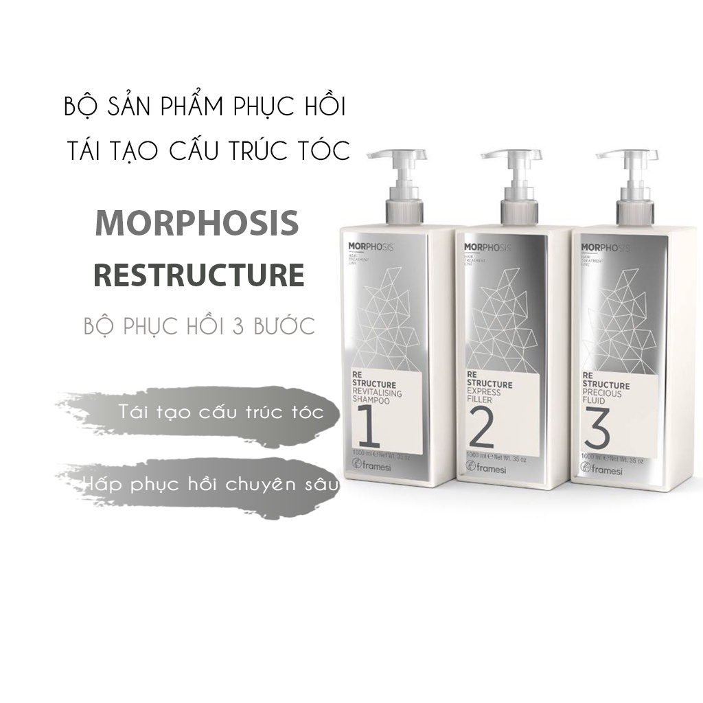 Bộ phục hồi tóc hư tổn, chống rụng, kích thích mọc tóc framesi morphosis 1000ml x 3 - Framesi