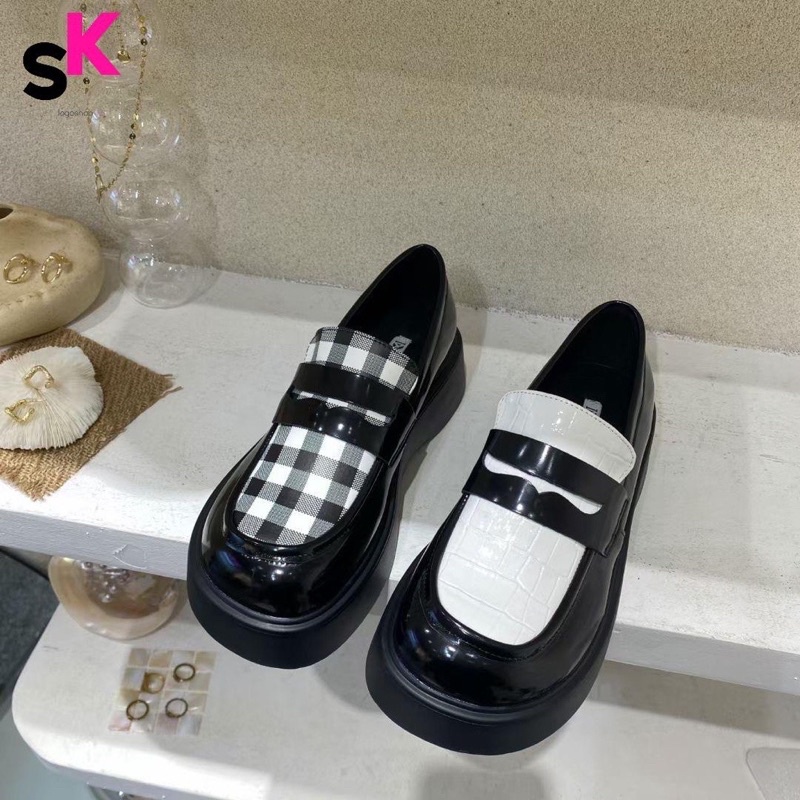 Giày Oxford da mềm đế cao thời trang