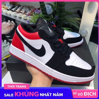 Giày jd đỏ đen cổ thấp thể thao nam/nữ,giày jd đỏ đen_namthaoab