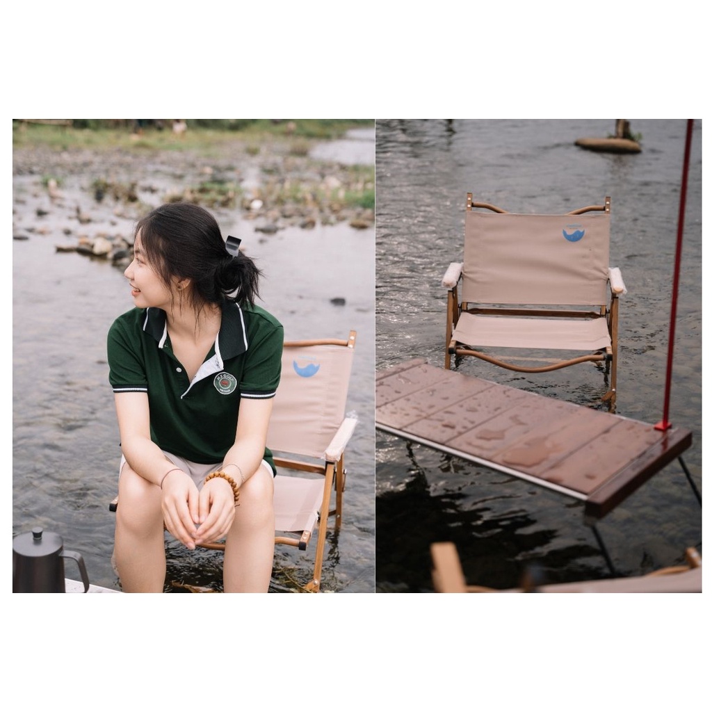 Ghế xếp dã ngoại khung nhôm Vintage gấp gọn VH22N001