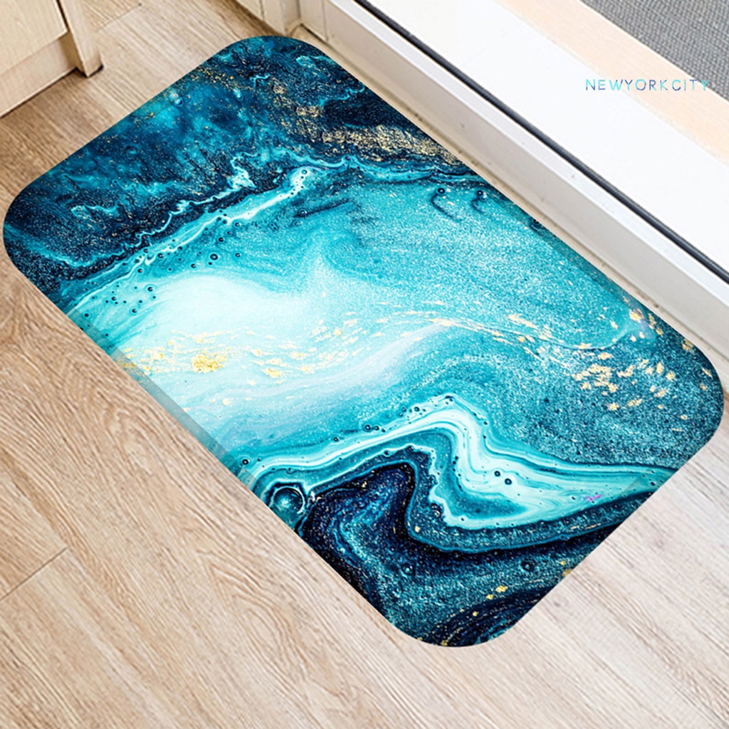 Thảm lót sàn Chống Trượt Thấm Hút Tốt In Họa Tiết Đá Cẩm Thạch Độc Đáo