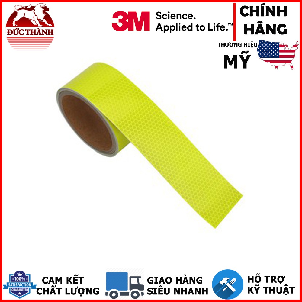 Băng keo phản quang kim cương 3-M 4083 Diamond Grade DG3 Reflective Sheeting 30mmx1m (Vàng Chanh) ducthanhauto