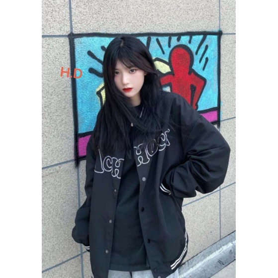 Áo Bomber/Khoác Nam nữ Unisex chất nỉ vs gió ko xùThời trang thu đông BasicJacket bóng chày  giữ nhiệt