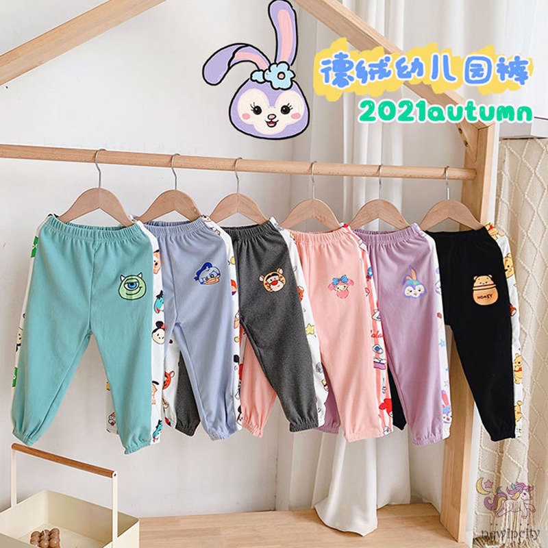 Quần Dài In Hoạt Hình Kiểu Hàn Quốc Thời Trang Mùa Xuân Cho Bé