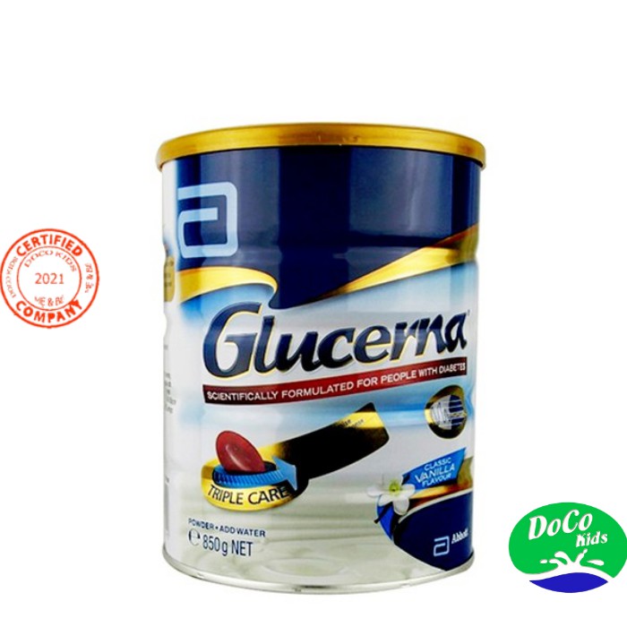 Sữa tiểu đường Glucerna Úc, vị Vani, Hộp 850g, Bổ sung dưỡng chất cho người ăn kiêng, Người bị tiểu đường.