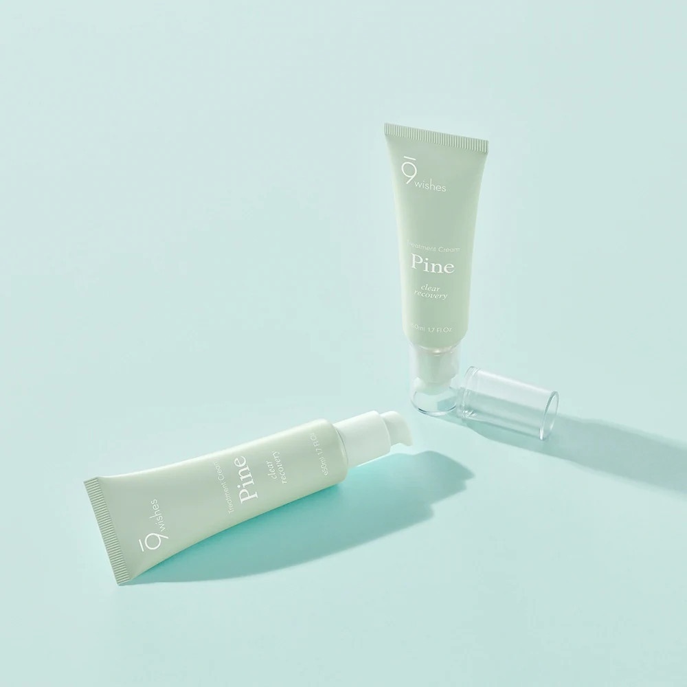 Kem Dưỡng Ẩm, Phục Hồi Da, Ngừa Mụn 9 Wishes Pine Clear Recovery Treatment Cream 50ml