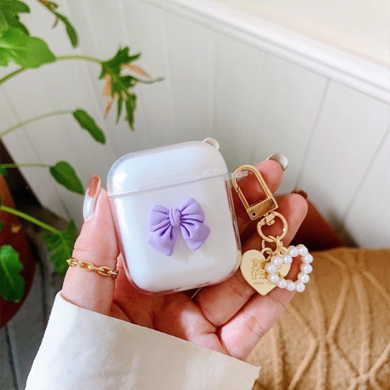 Ốp Bảo Vệ Hộp Đựng Tai Nghe Airpods 1 / 2 Hình Nơ Xinh Xắn Theo Phong Cách Hàn Quốc | BigBuy360 - bigbuy360.vn