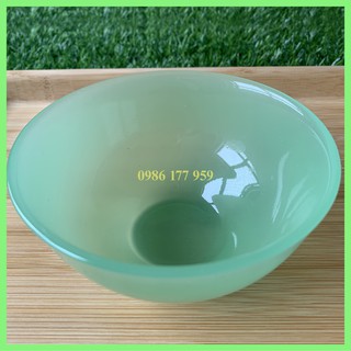 Bát Ngọc Cẩm.Thạch ăn cơm cao cấp, sang đẹp, kích thước 6 x 11.5cm có 2 màu xanh ngọc và trắng- Ảnh thật 100%