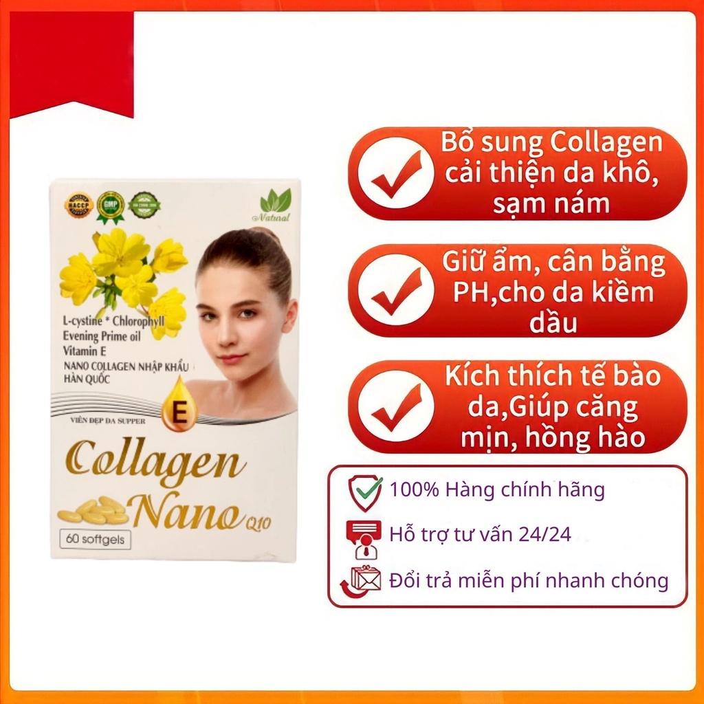 Viên Uống Trắng Da Glutathione, Bổ Sung Collagen HT COLLAGEN Hiệu Quả Sau 1 Tháng [ 2 Hộp ]