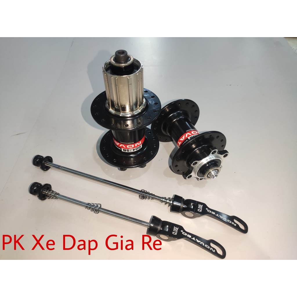 Bộ MOAY Ơ  xe đạp NOVATEC D041/D042SB - 28, 32 lỗ chạy bạc đạn, phanh đãi, líp thả 8, 9, 10, 11