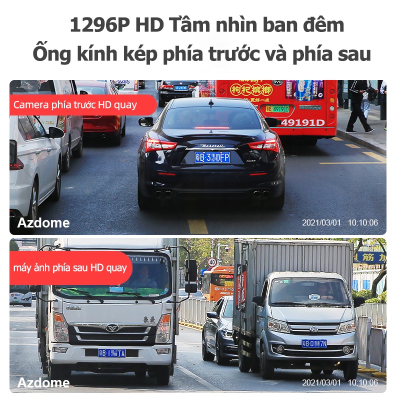 Camera Hành Trình AmazeFan Dash Cam 1296P Giám Sát Theo Thời Gian Thực | BigBuy360 - bigbuy360.vn