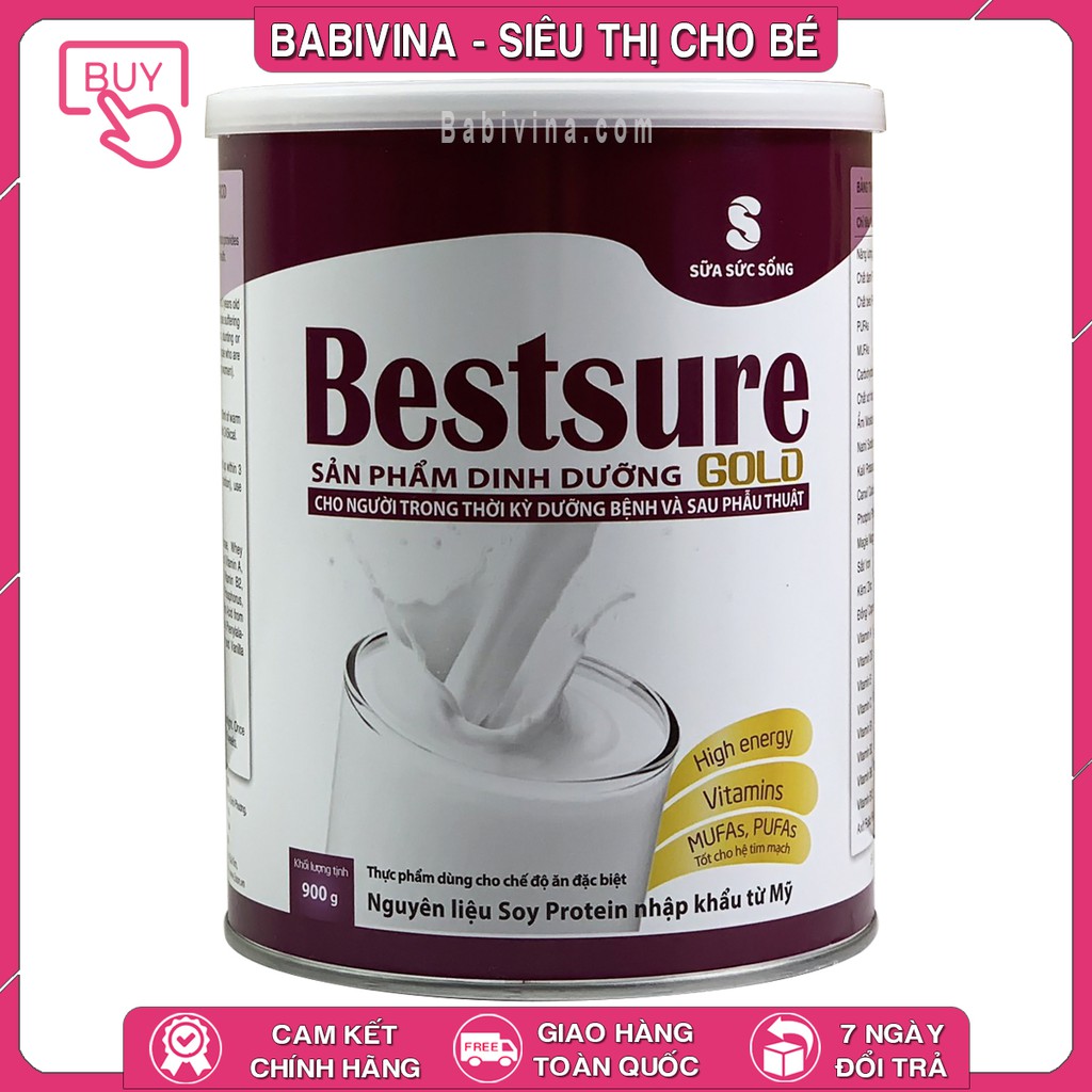 [CHÍNH HÃNG] Sữa Bột Bestsure Gold 900g | Dinh Dưỡng Cho Người Ốm Bệnh, Phẫu Thuật | Date Mới Nhất - Giá Tốt Nhất