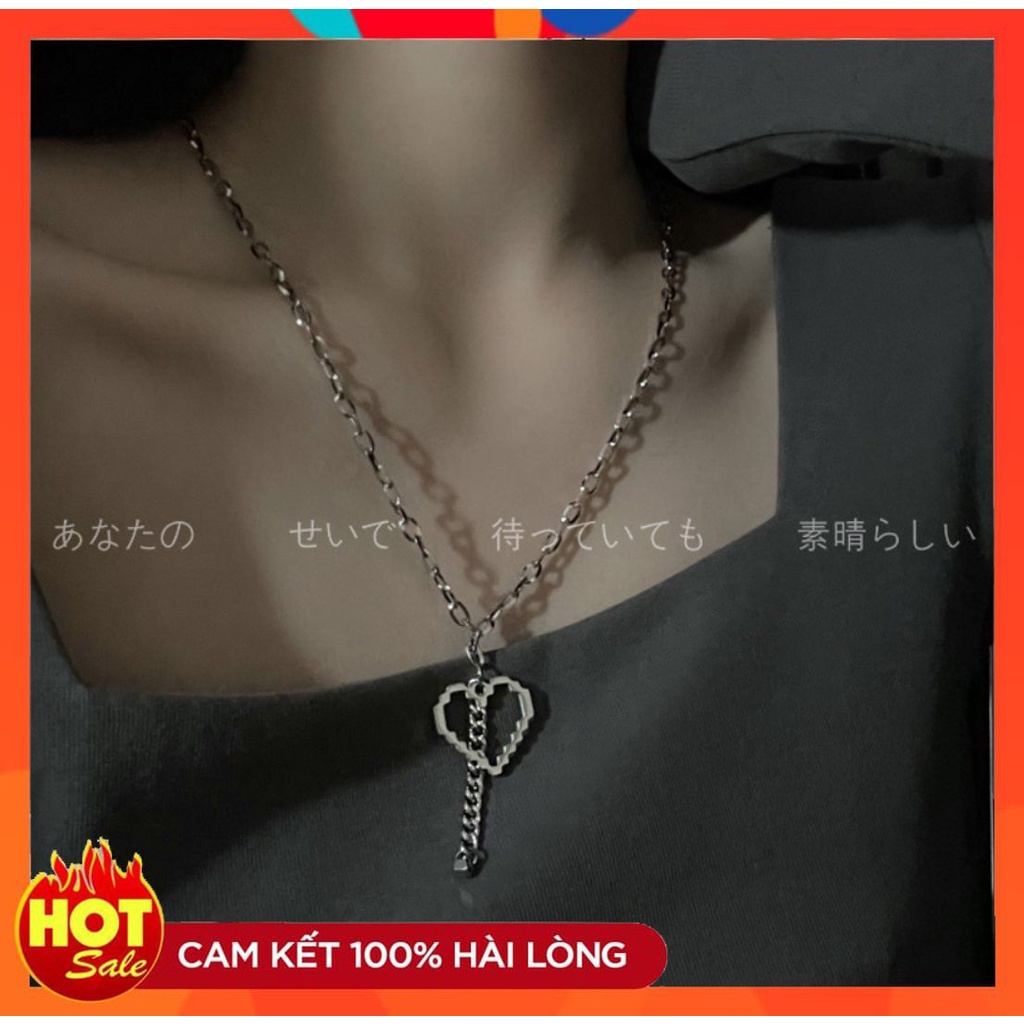 [HOT] VÒNG CỔ DÂY CHUYỀN HÌNH TIM PHONG CÁCH UNISEX THỜI TRANG HÀN QUỐC CÁ TÍNH NỔI BẬT 221VC002