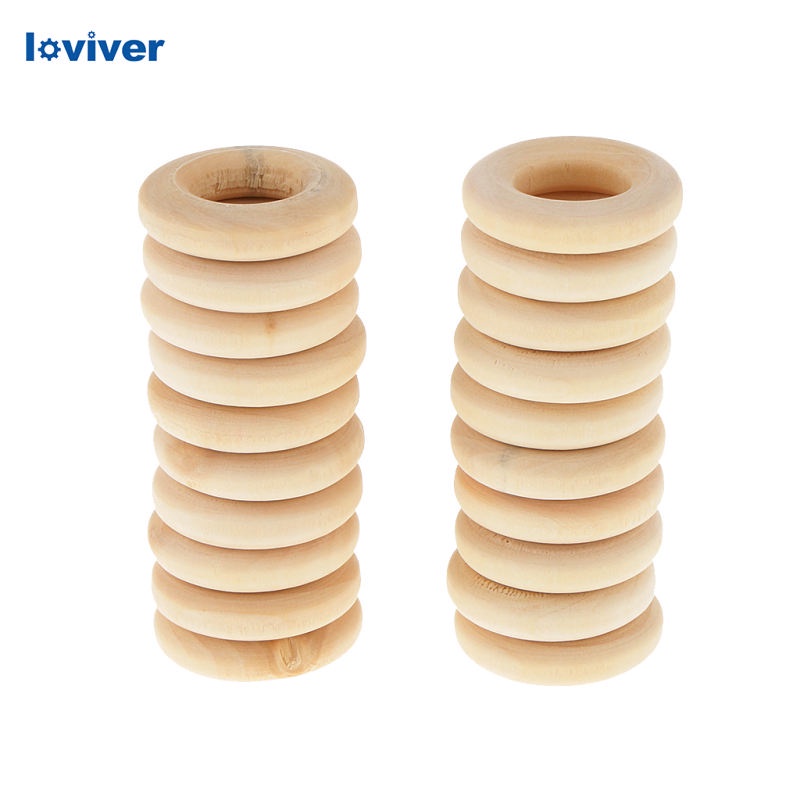 40 Chiếc Hạt Gỗ Kết Nối DIY Phụ Kiện Trang Sức Hình Tròn DIY