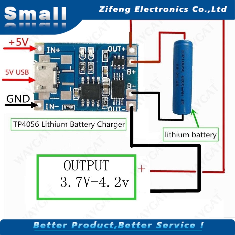 Set 5 Mô Đun Sạc Pin 1a Micro Usb 5v 1a 18650 Tp4056